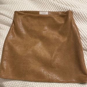 Lulus / Sage The Label snakeskin / suede leather skirt